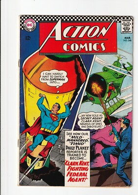 ACTION COMICS #348, Very Good 4.5 , 1967, DC, ''The Assistant Supergirl!''