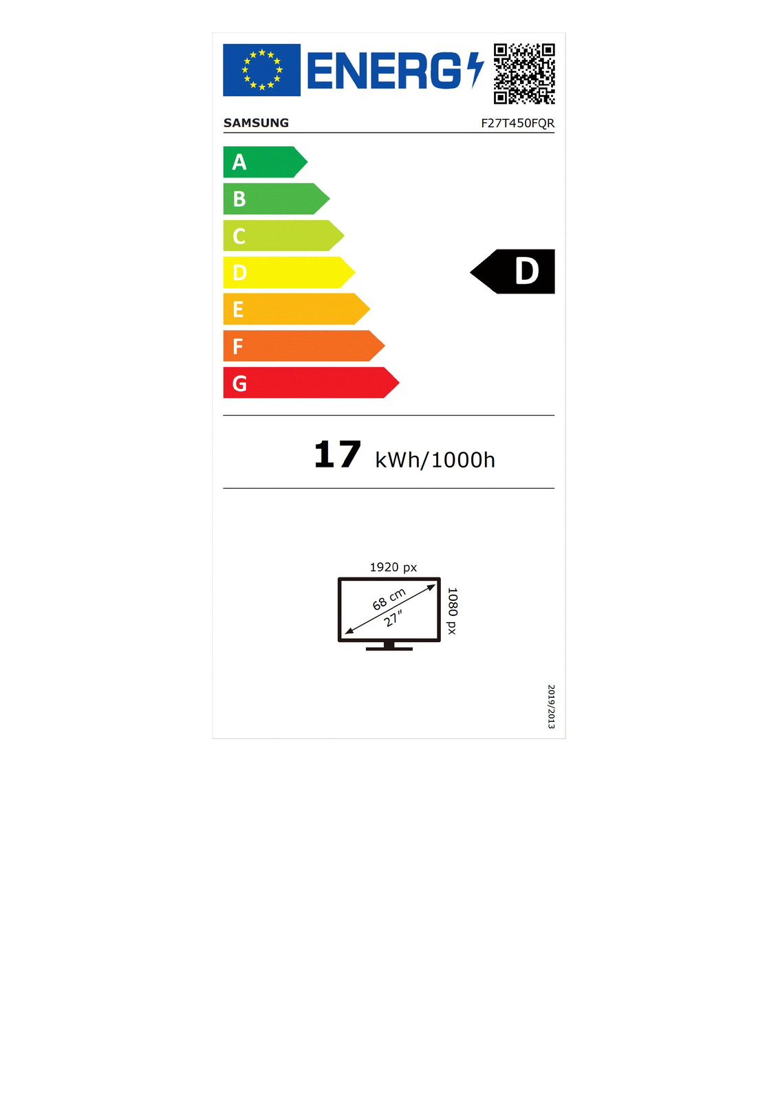 Efficienza energetica:D Label