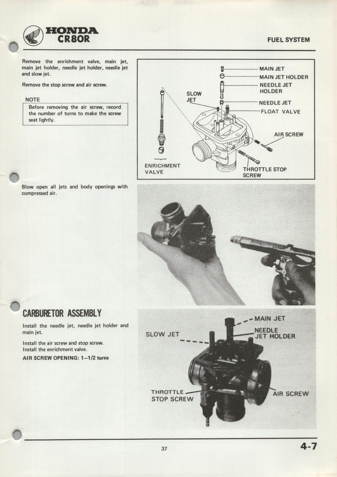 PDF DOWNLOAD Honda CR80R Elsinore (1980) Shop Repair Manual CR 80 R PDF 18040