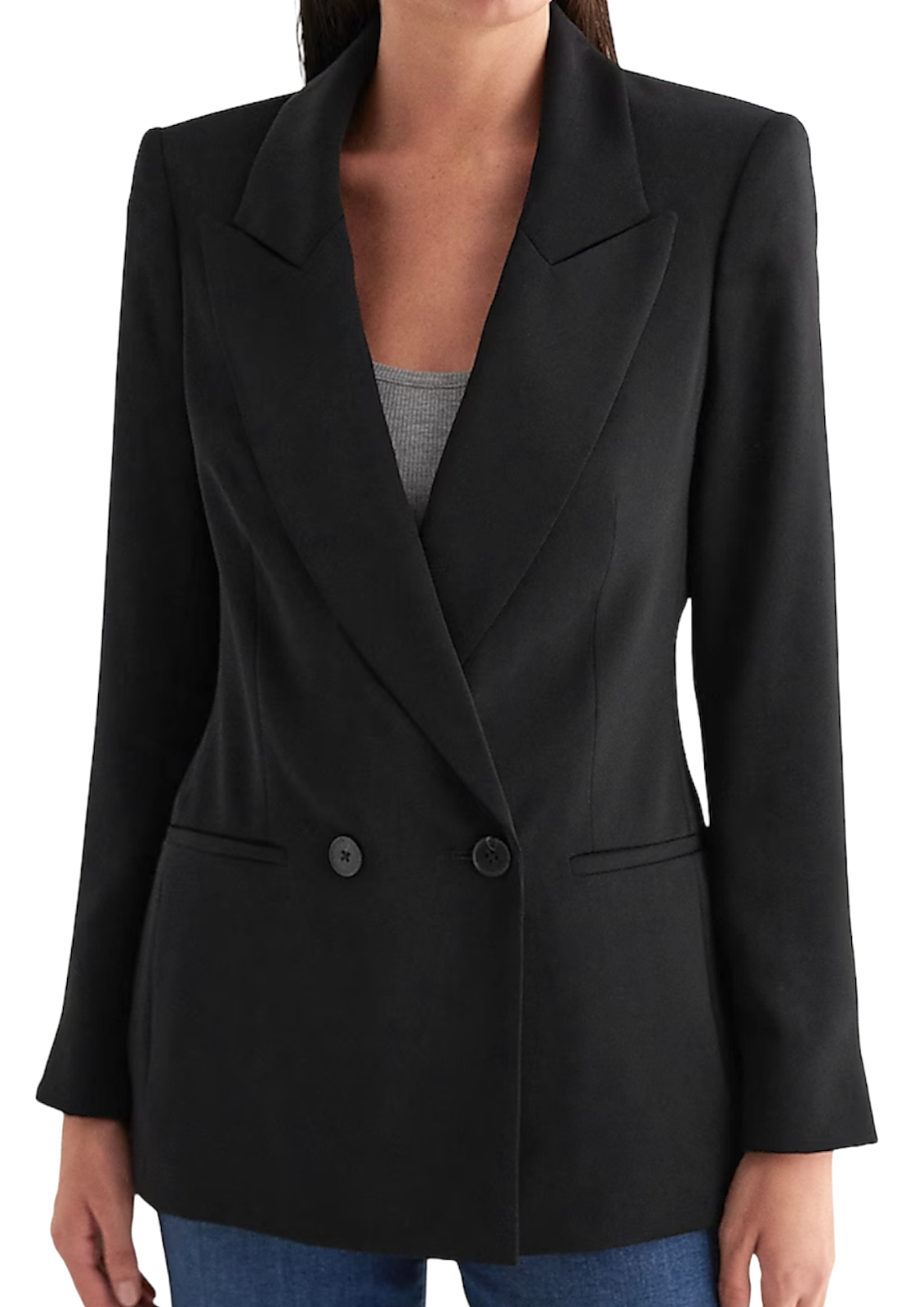 NEW EXPRESS BLACK DOUBLE BREASTED 27