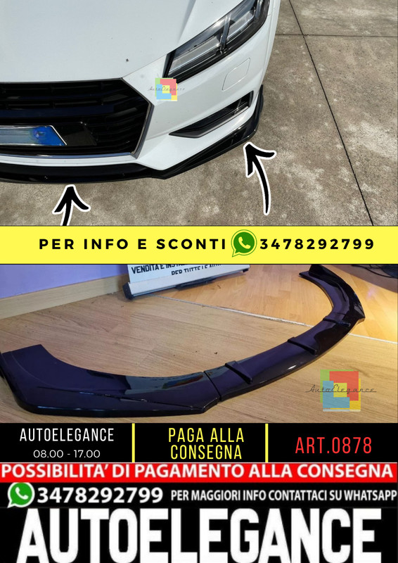 0878 SÃ©Parateur Sous Pare-Choc Audi Tt 8j Abs Sportif Spoiler Rstt