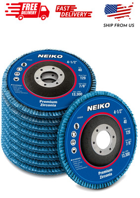 NEIKO 11142A 10 Pack Zirconia Flap Discs 4-1/2 for Angle Grinder, 40 Grit Flappe