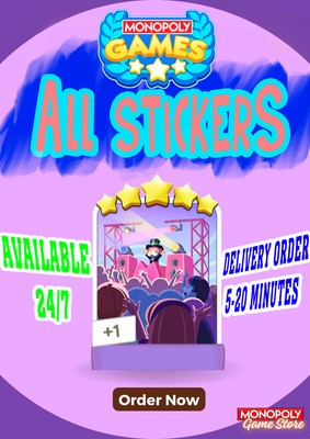 MONOPOLY GO 1/2/3/4/5 Star Stickers   Quick Response and Delivery