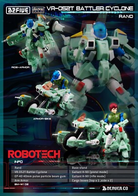 Robotech Mospeada VR-052T Battler Cyclone - New Generation Rand - Instock B2five