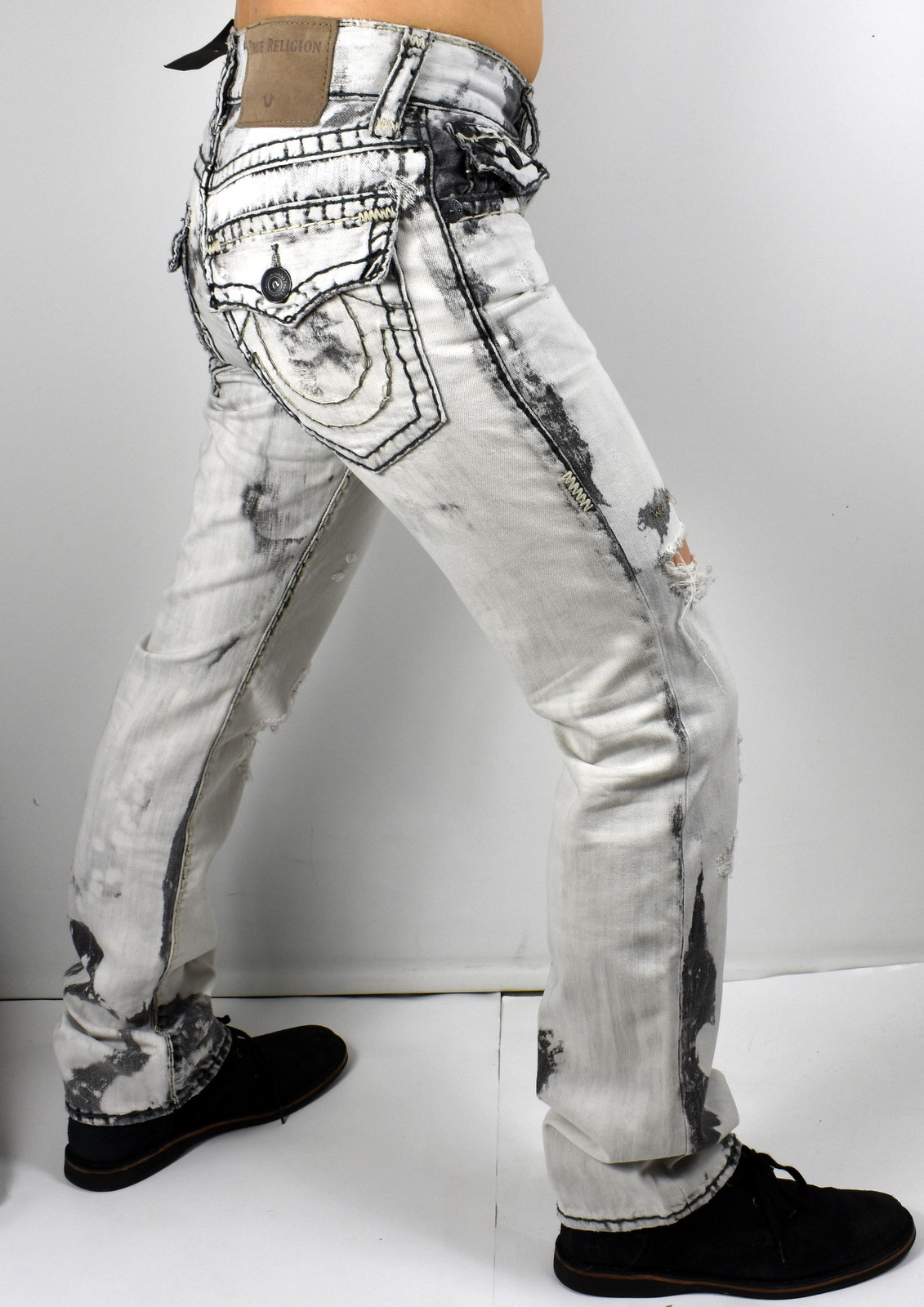 bleached true religion jeans