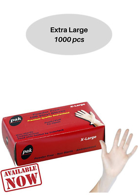 10 Boxes of 100pcs Disposable Vinyl Powder Free Gloves Food Handling Hygienic