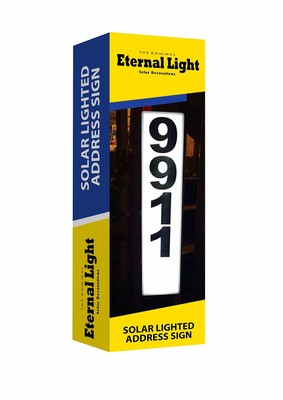Solar Lighted Address Sign - Bright Custom House Plaque to help Emergency