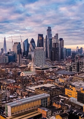 Canvas Print 20x30  cityscape london aerial gherkin shard wallart picture photo