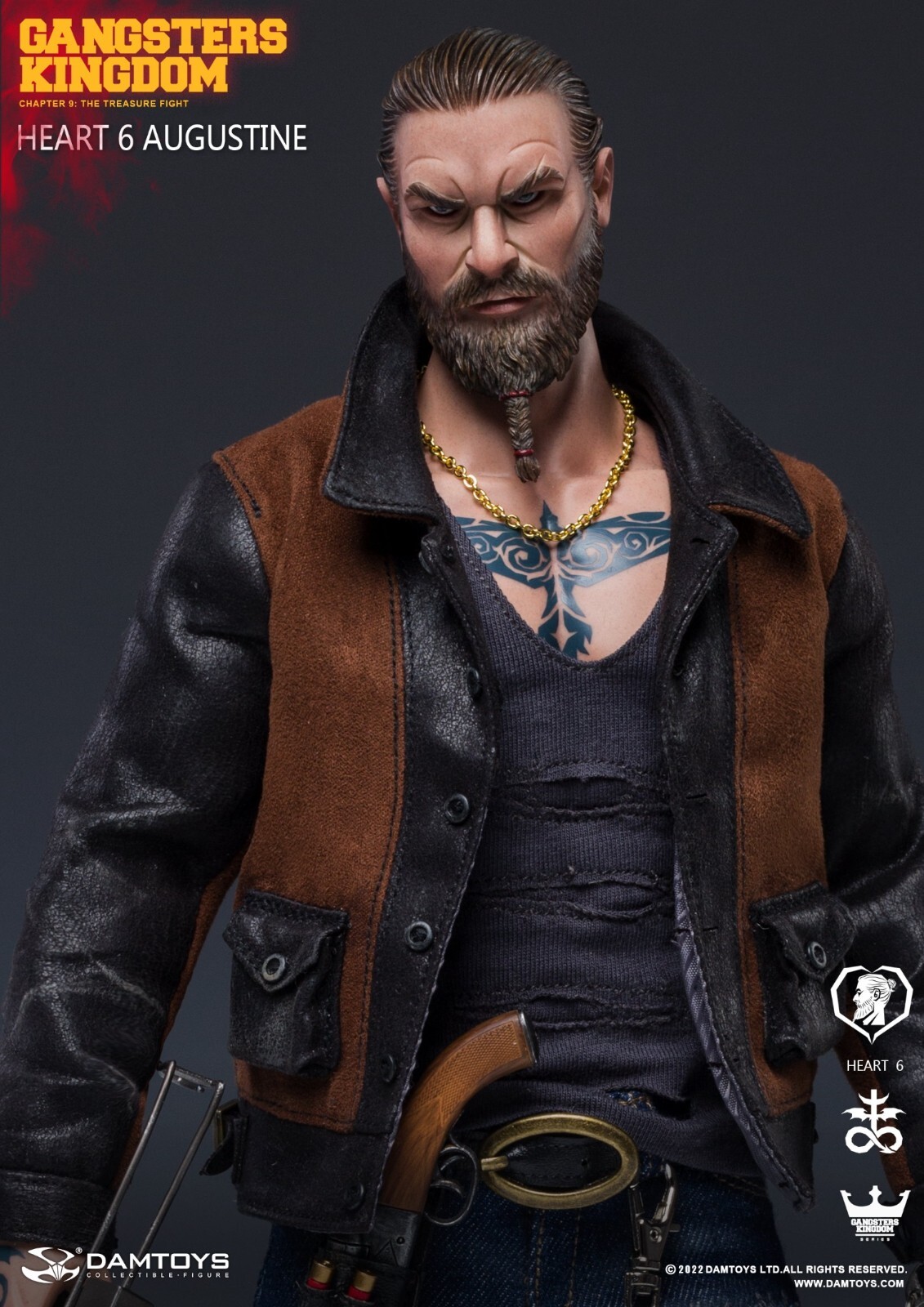 DAMTOYS GK027 Gangsters Kingdom - HEARTS 6 AUGUSTINE 1/6