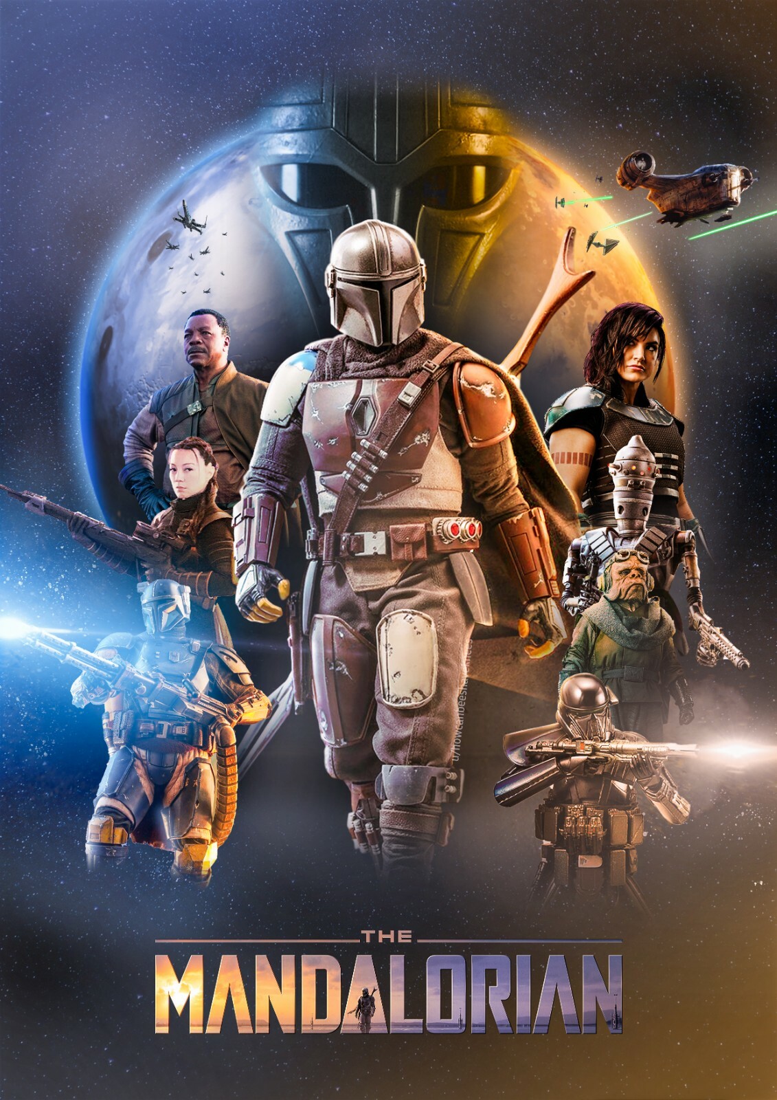 The Mandalorian Metal Poster Star Wars Baby Yoda Grogu 7x11