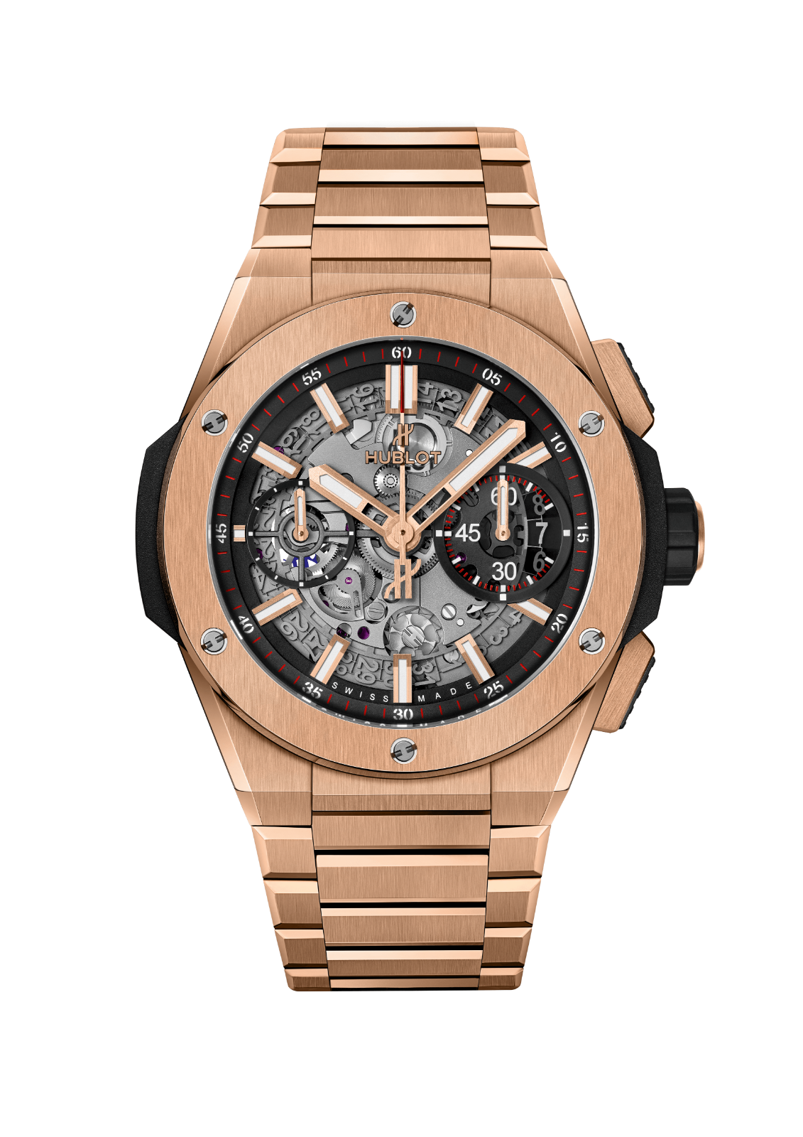 Pre-owned Hublot 451.ox.1180.ox Classic Fusion Integral King Gold Bracelet 42mm