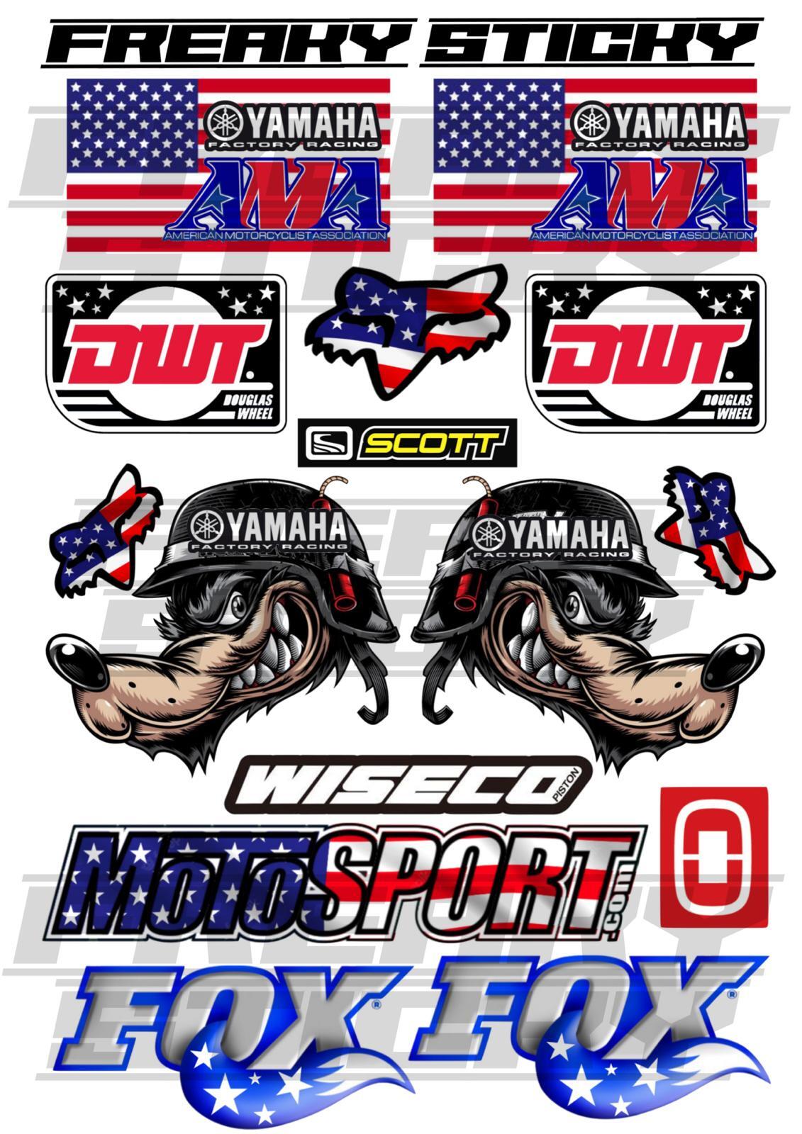 TDA　RJTT RAMP STICKER high quality custom stickers MX ATV FOX-Racing RATH Braking