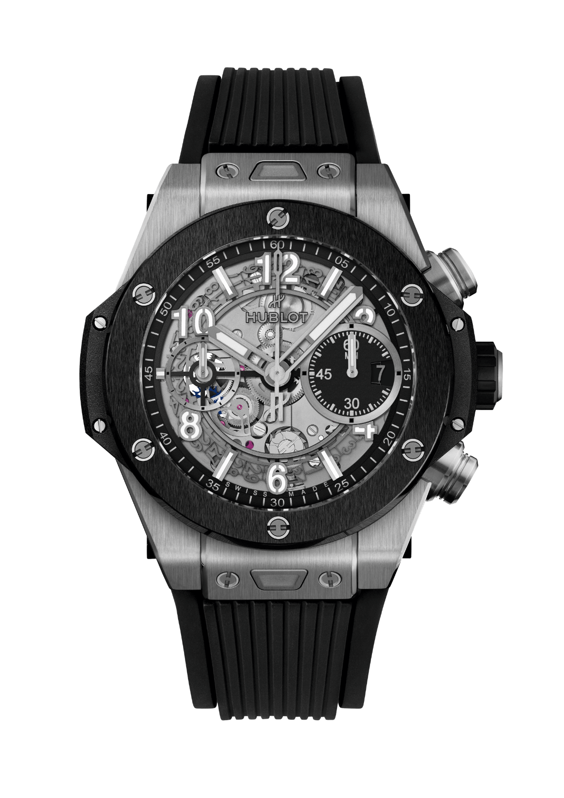 Pre-owned Hublot 441.nm.1171.rx Unico 42mm Titanium Ceramic