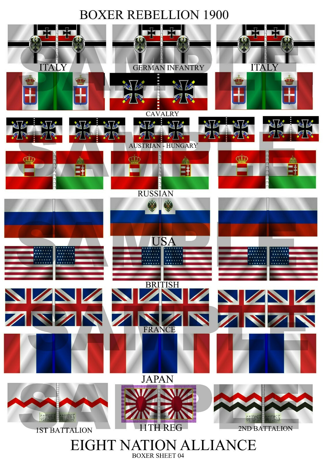 BOXER REBELLION - FLAG SHEETS 28mm | eBay