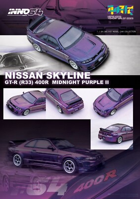 Nissan Skyline GT-R R33 Nismo 400R HK Toycar Salon 2023 Purple **** INNO64 1:64