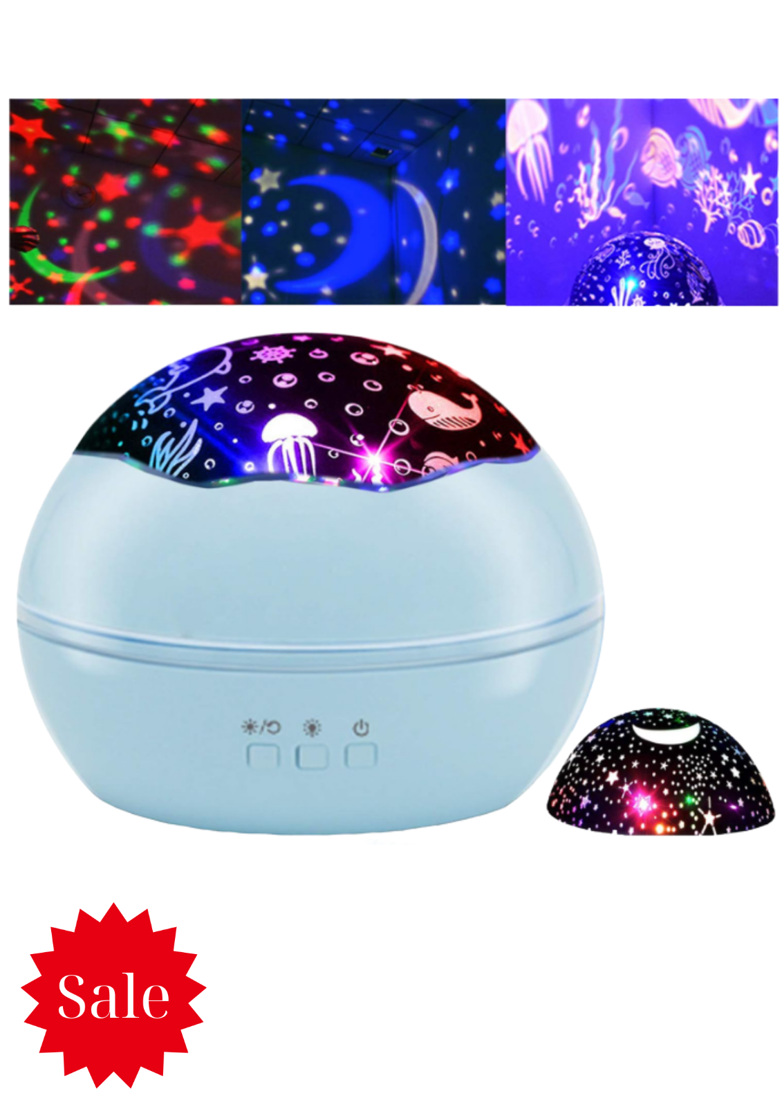 Night Light For Kids Baby 360 Degree Rotating Projection Lamp Oce