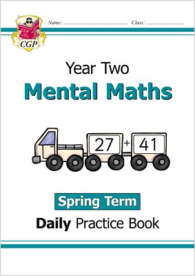 KS1 Year 2 Mental Maths Daily Practice Book with Answer Spring Term Ages 6-7 CGP