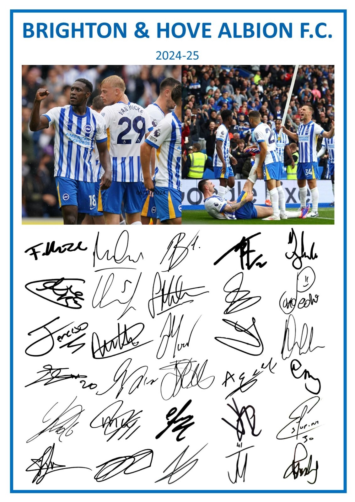 BRAIGHTON DANNY WELBECK autograph 25シリ