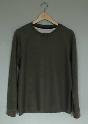 PETER MANNING Cotton Pullover Olive Green Crewneck Sweatshirt, Size 4