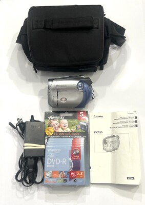 Canon Camcorder DC210 Digital Video Camera with Canon Charger - Tested/Works