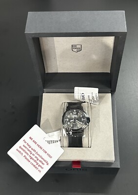 NWT Oris BC3 Advanced Day-Date Black PVD Stainless Steel on Black Rubber Strap 