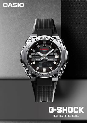 Pre-owned Casio G-shock Gst-b600-1ajf G-steel Solar Mobile Bluetooth Link Wrist Watch Men