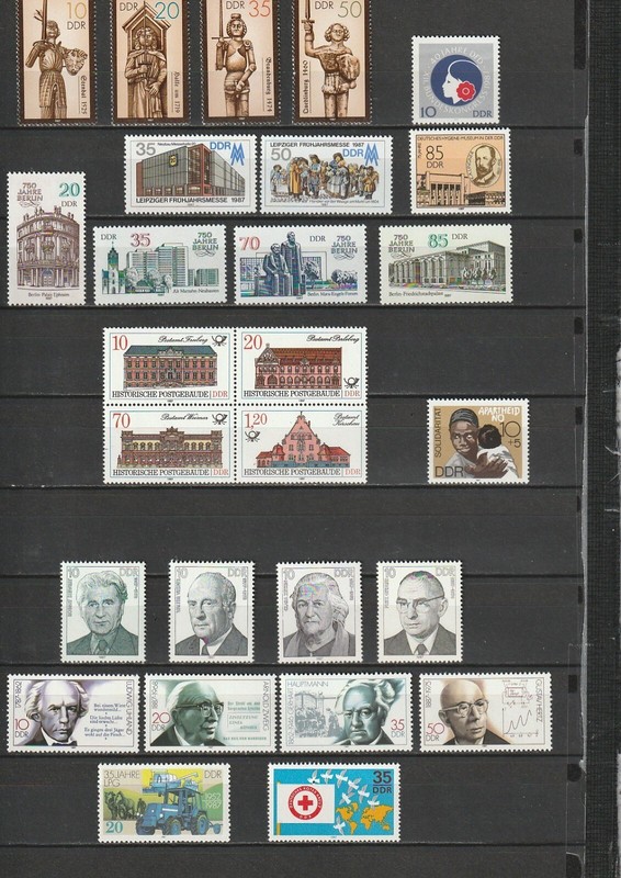 Rda - Annee 1987 Complete - Lot 185 - Mi : 3063 A 3139 - Neuf**- 7 Scans