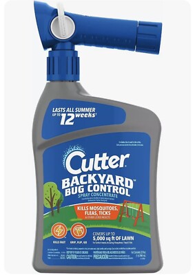 Cutter Backyard Bug Control Spray Concentrate, Fleas,Mosquito Repellent,32 fl oz