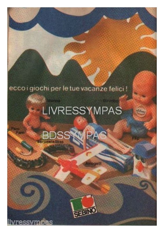 1980 Document (Ref Opot 1290) Pub  : Jouet Sebino  (Italie) 1page