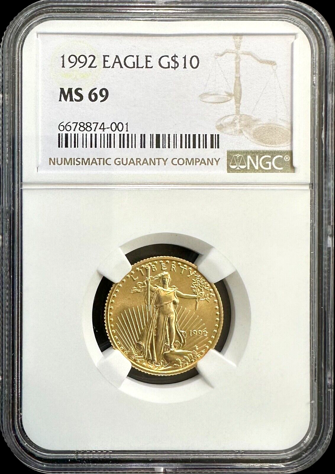 1992 American Eagle 1/4 oz $10 Gold Coin NGC MS 69 | eBay