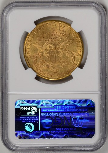 1890-CC  $20 Gold  NGC  AU53  *  CAC Approved Carson City Gold  *  #3296318-002