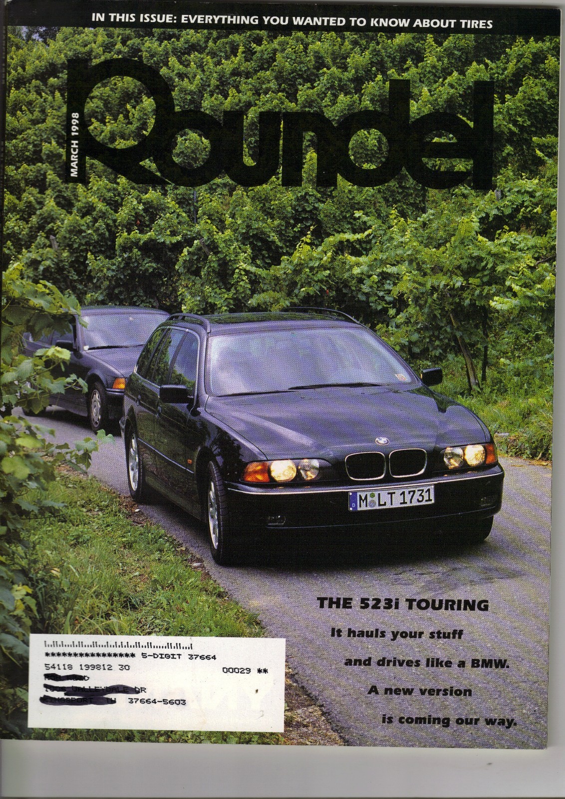 Roundel BMW Magazine March 1998 Issue 523i Touring on the