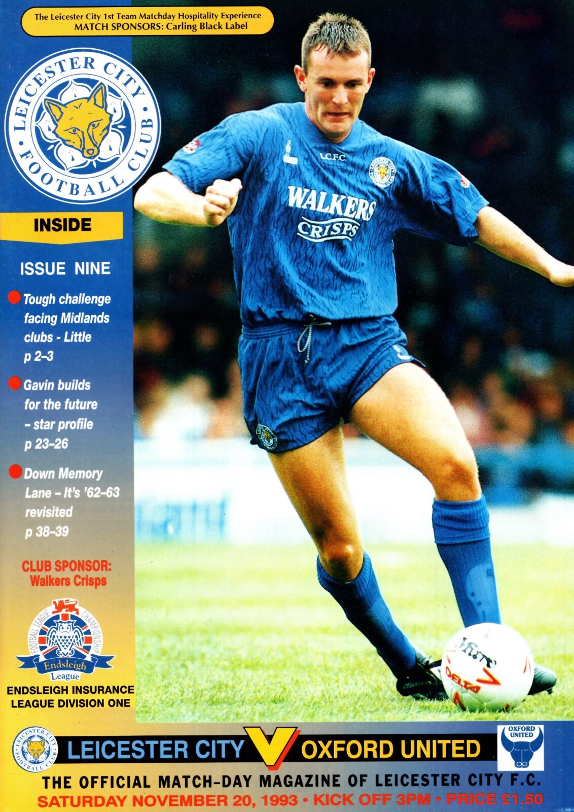 Leicester City v Oxford United 1993-1994 Division One 20/11/1993