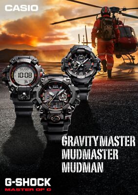 Pre-owned Casio G-shock Mudmaster Gwg-b1000ec-1ajf Limited Emergency Color Solar Watch Men