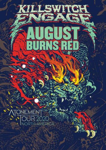 KILLSWITCH ENGAGE "ATONEMENT TOUR 2020 NORTH AMERICA" CONCERT POSTER - Metalcore
