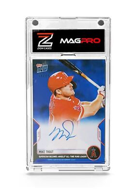 (100 Count) Zion Mag Pro Ultra Clear 55pt Magnetic Card One-Touch Holders Cases