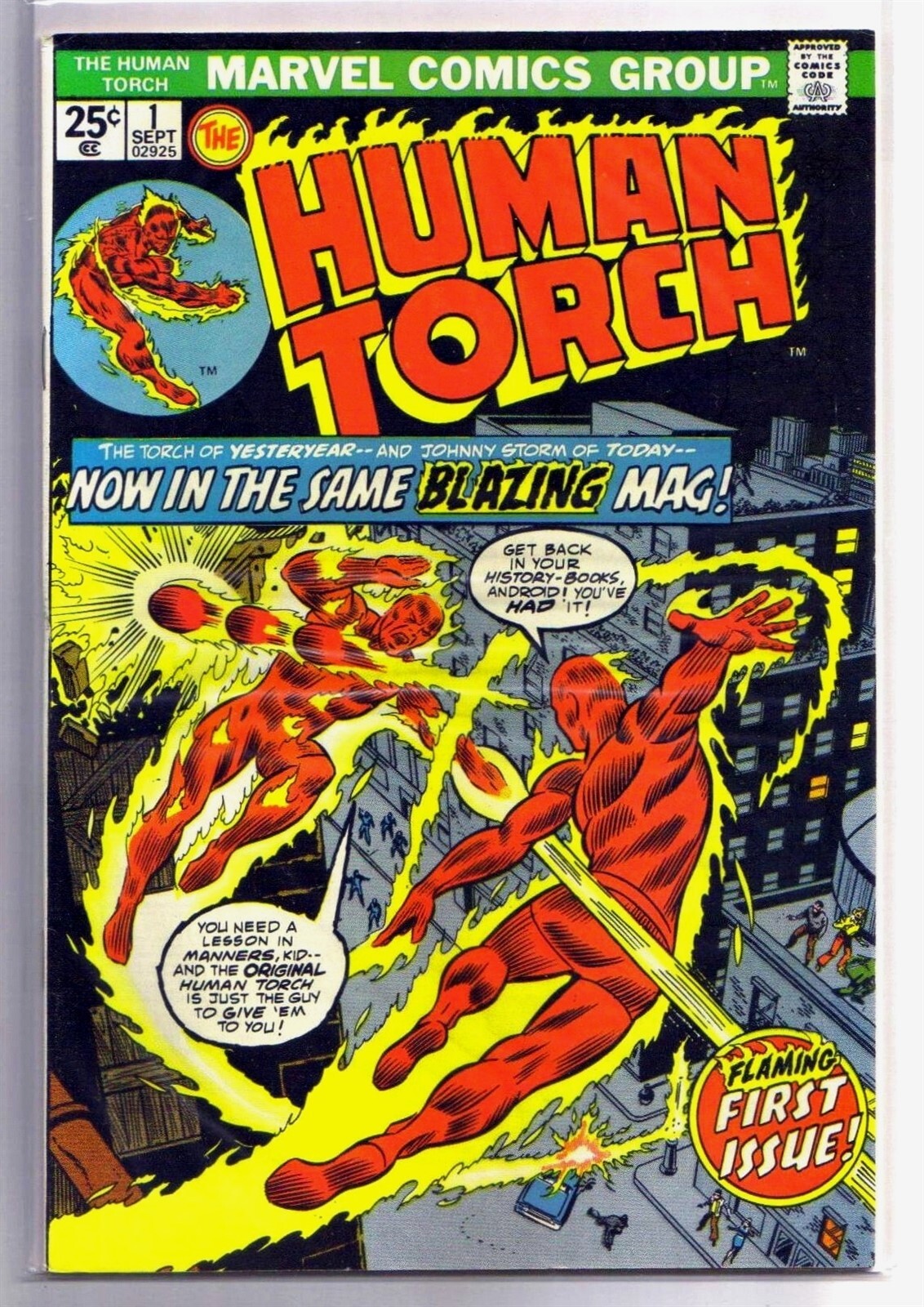 HUMAN TORCH #1 Flaming First Issue! Marvel Comic Book ~ VF