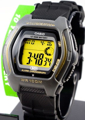casio mens digital 100m wr sport 10 year battery watch hdd600g