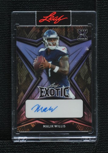 2022 Leaf Exotic Malik Willis #BA-MW1