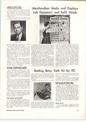 1960 PAPER AD ITC Modelcraft Toy Company Battling Betsy US Army Tank Motor