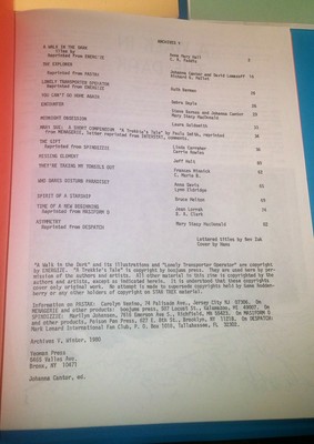 5 Archives  Star Trek Fanzines  #1 - #5