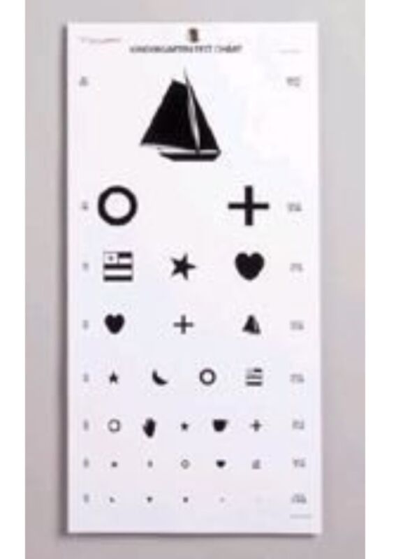 Brand New Child Children Kindergarten Eye Exam Test Wall Chart 22" By 11"