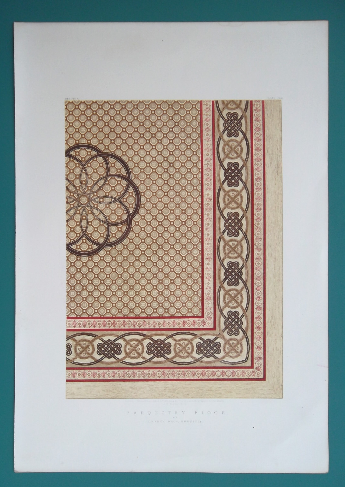 Parquetry Floor from Belgium/1863英アンティーク PARQUET FLOORING from Belgium at London Int'l Exhibition - 1863