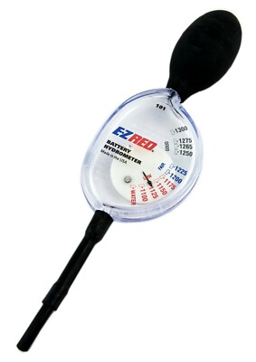 EZ Red SP101 Battery Hydrometer Tester Tests Electrolyte Solution Cells Charge