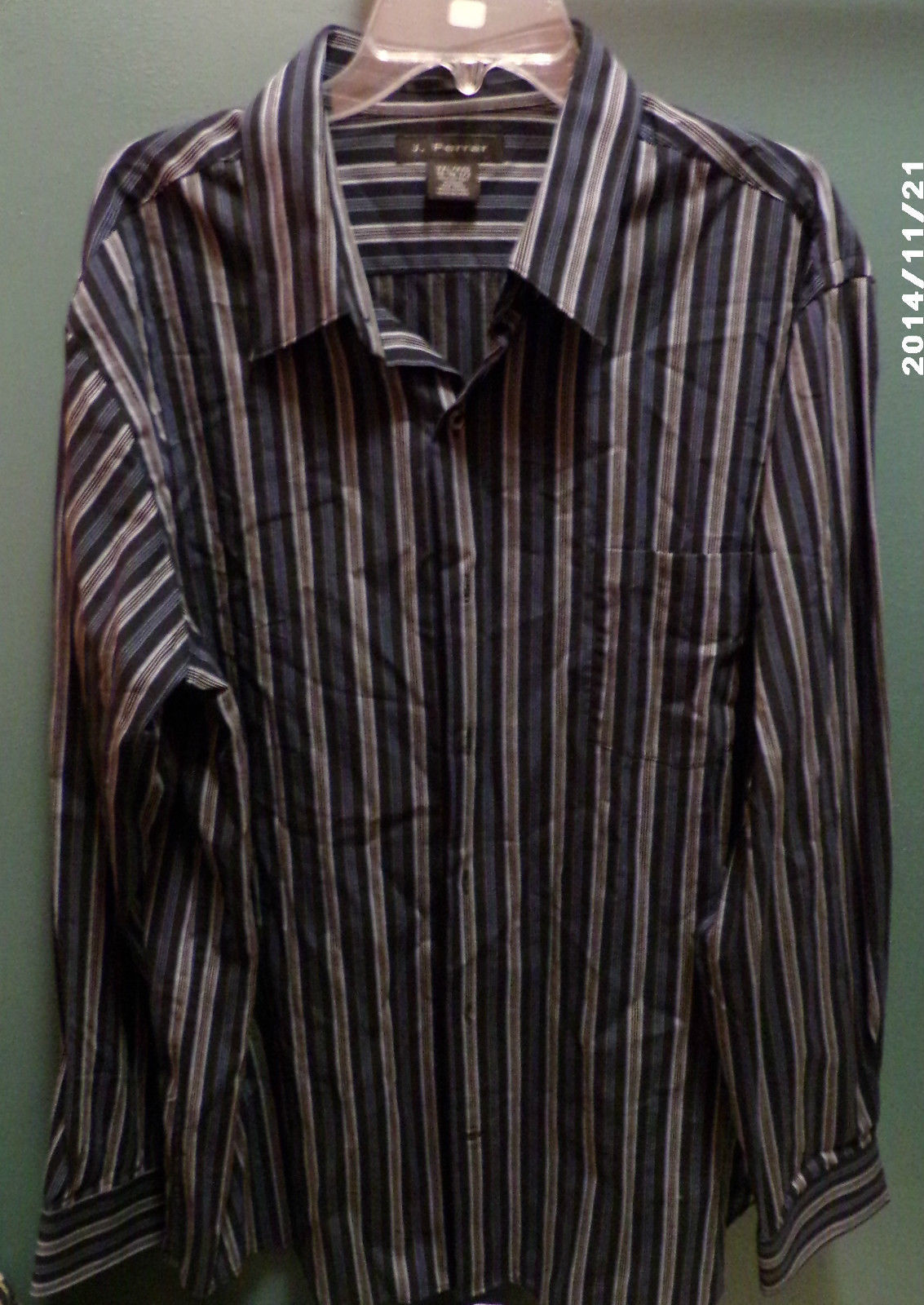 Botón Informal a Rayas J. Ferrar-Down Shirts for Men