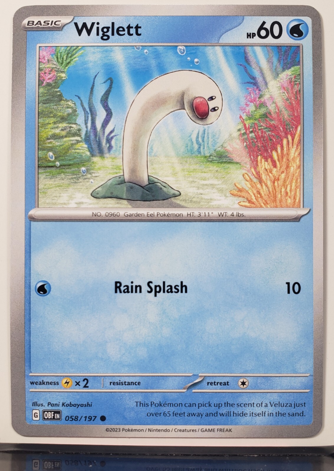 Wiglett 058/197 NM / M Obsidian Flames Pokemon Card $2 Wiglett 058/197 NM / M Obsidian Flames Pokemon Card $2