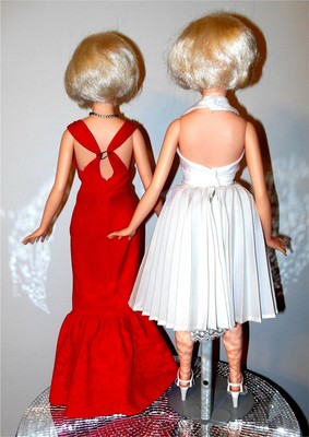MARILYN MONROE By World Doll Set Of 2 Vinyl 1983 Red Dress & RARE White Dress