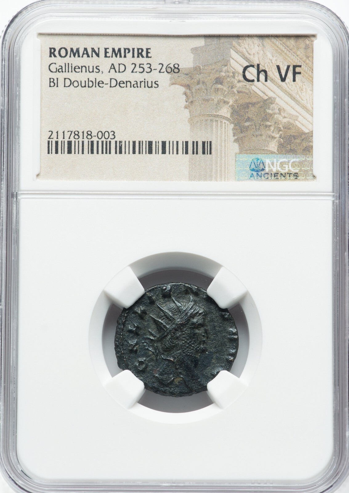 古代ローマ帝皇帝/ガリエヌス/AD253-268/NGC/AU鑑定/銀貨 古代ローマ ガリエヌス＆ヴァレリアヌス共同皇帝 ダブル