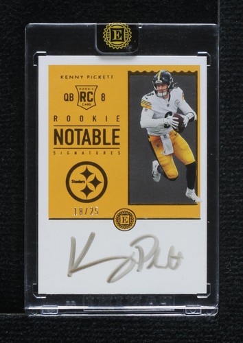 Kenny Pickett 2022 Panini Encased #121 HAT AU RC #02/50. SGC