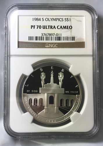 1984 S Olympics Silver Dollar Coin $1 NGC PF 70 ULTRA CAMEO